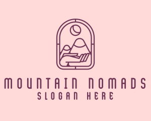 Cosmic Mountain Astrology logo design