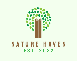 Nature Hand Foundation logo design