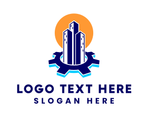 Construction Building Gear  Logo