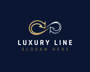 Arrow Infinity Luxury Trading logo design