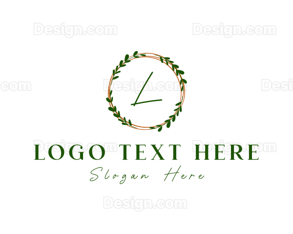 Leaf Wreath Garden Logo