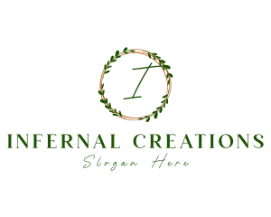 Leaf Wreath Garden logo design