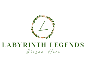 Leaf Wreath Garden logo design