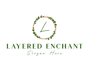 Leaf Wreath Garden logo design