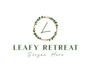 Leaf Wreath Garden logo design