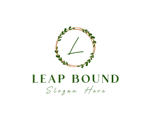 Leaf Wreath Garden logo design