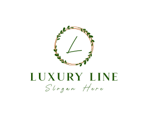 Leaf Wreath Garden logo design