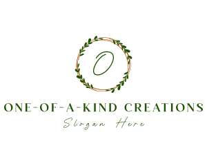 Leaf Wreath Garden logo design