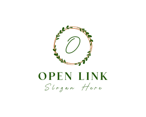 Leaf Wreath Garden logo design