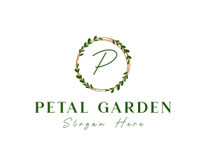 Leaf Wreath Garden logo design