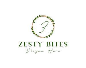 Leaf Wreath Garden logo design