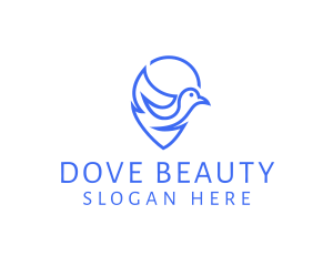 Dove Location Pin logo design