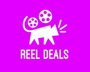 Cat Film Reel logo design