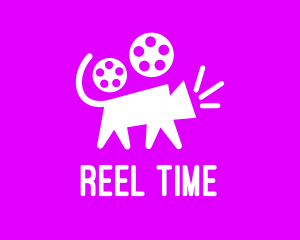 Cat Film Reel logo design