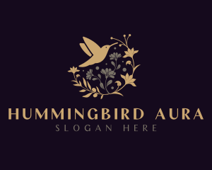 Floral Hummingbird Nature logo