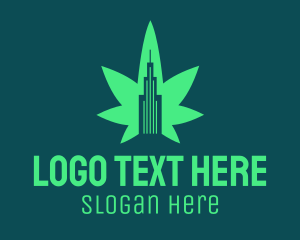 Green Cannabis Building logo