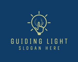 Yellow Light Bulb  logo design