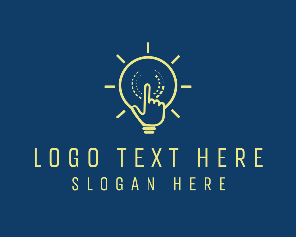 Yellow Light Bulb  logo