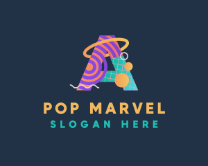 Pop Art Letter A logo