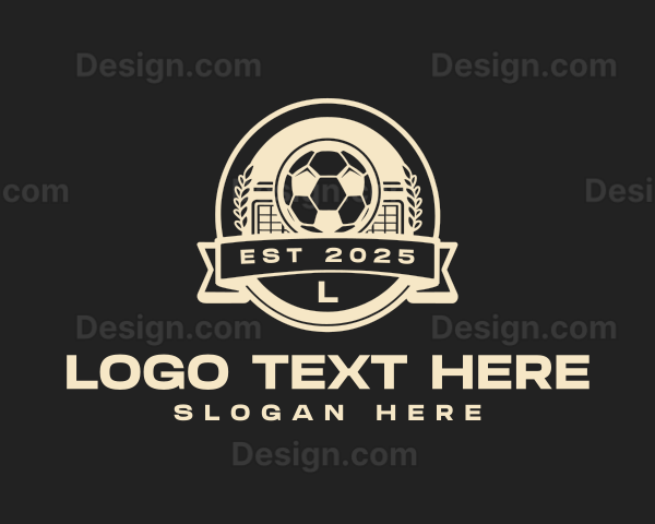 Vintage Soccer League Emblem Logo