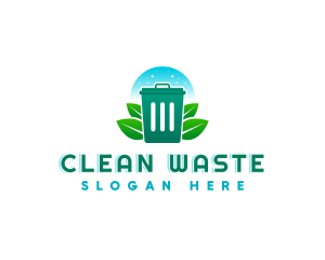 Trash Bin Sanitation logo design