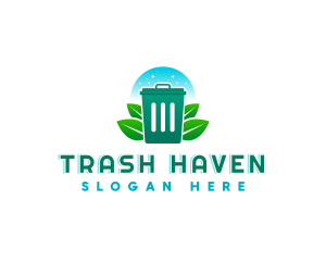 Trash Bin Sanitation logo design