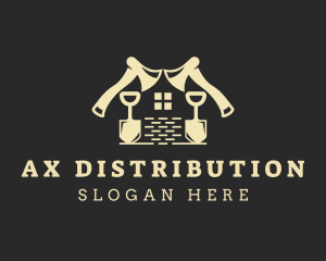 Shovel Axe House logo design