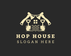 Shovel Axe House logo design