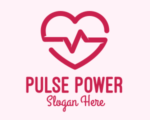 Heart Pulse Rate logo design