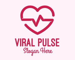 Heart Pulse Rate logo design