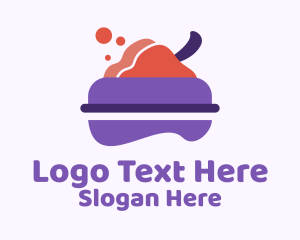 Ice Cream Bowl Dessert  Logo