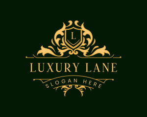 Luxury Floral Crest logo design