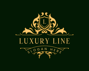 Luxury Floral Crest logo design