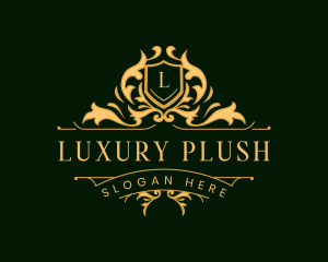 Luxury Floral Crest logo design