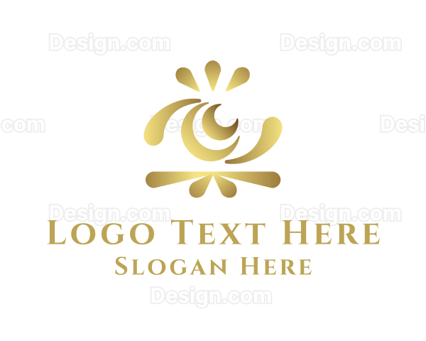 Abstract Gold Eye Logo