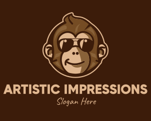 Cool Monkey Shades logo design