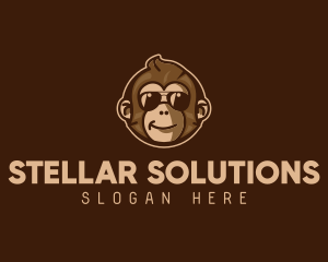 Cool Monkey Shades logo design