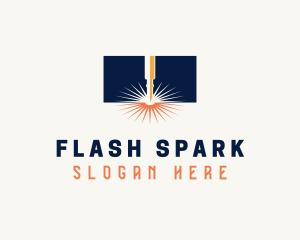 Industrial Laser Spark logo design