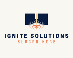 Industrial Laser Spark logo design