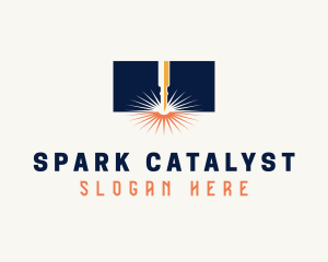 Industrial Laser Spark logo design