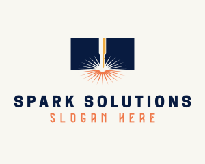 Industrial Laser Spark logo design