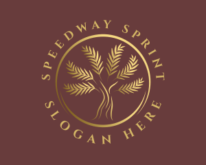 Elegant Golden Tree Logo