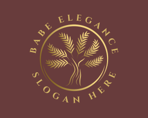 Elegant Golden Tree logo design