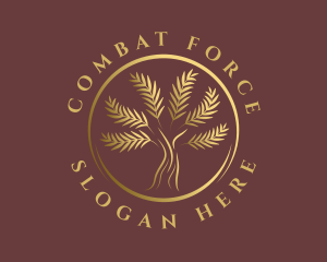 Elegant Golden Tree logo