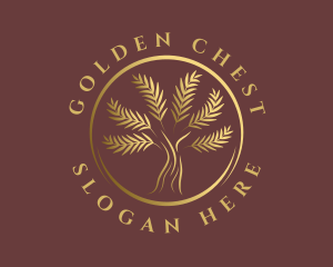 Elegant Golden Tree logo design