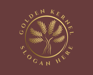 Elegant Golden Tree logo design