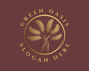 Elegant Golden Tree logo