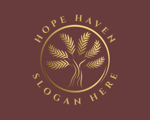 Elegant Golden Tree logo