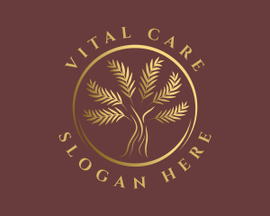 Elegant Golden Tree logo