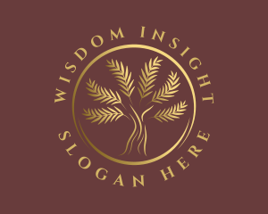 Elegant Golden Tree logo design